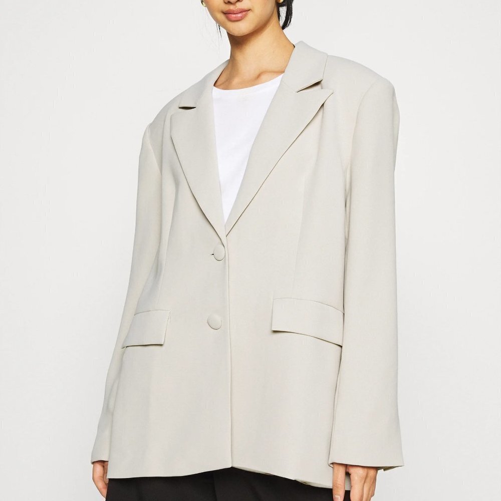 Good American Oversized Blazer Women's Size 3/4 - L/XL Peyote Classic Neutral